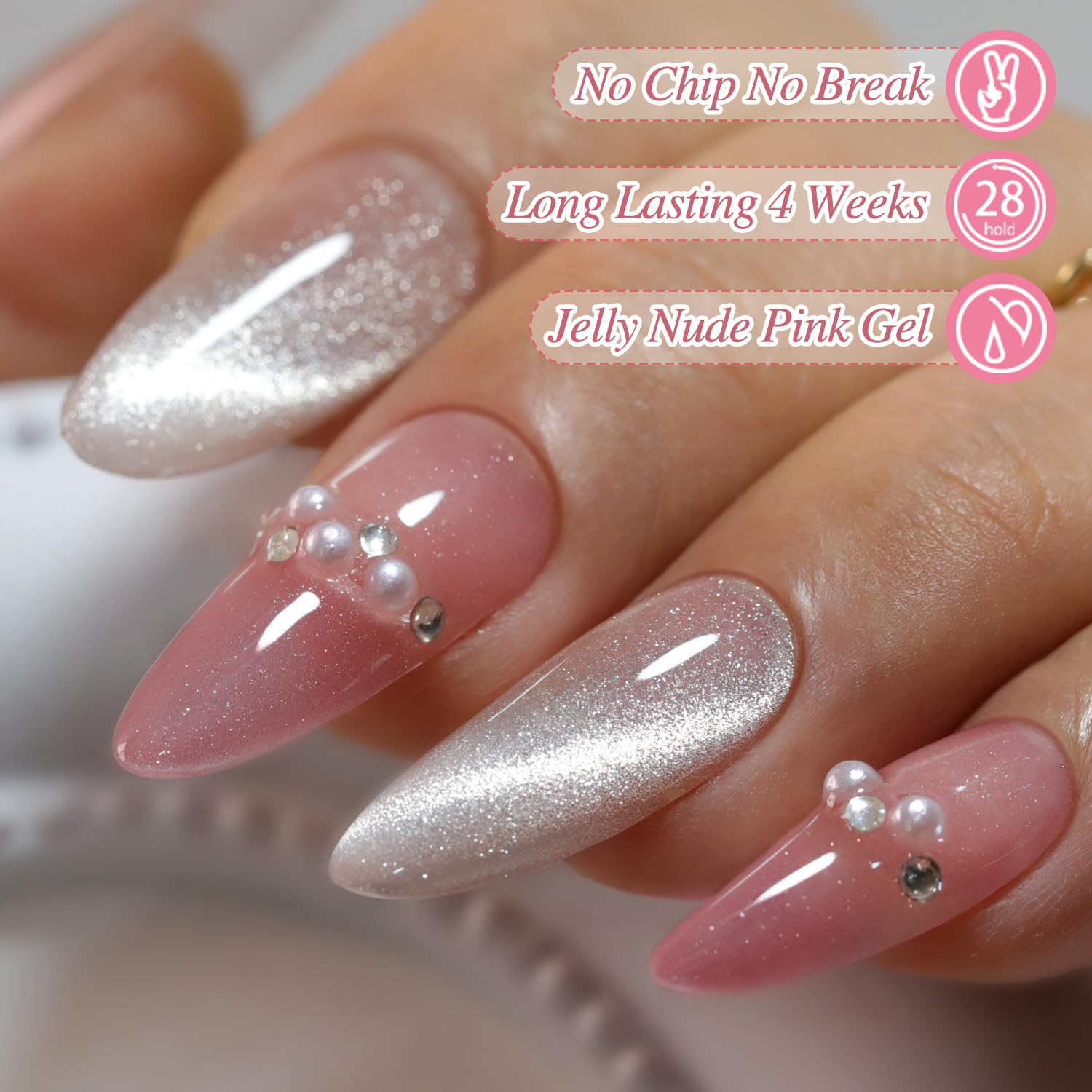 Double Rhythm botellas gel 7.5 ml para aplicación precisa y cobertura uniforme