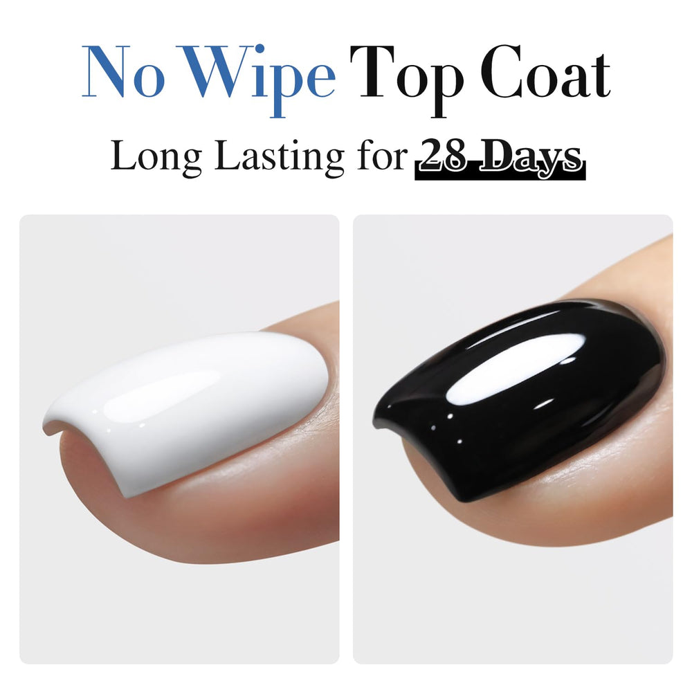 Double Rhythm Brillo alto 2 en 1, gel para uñas sin residuo