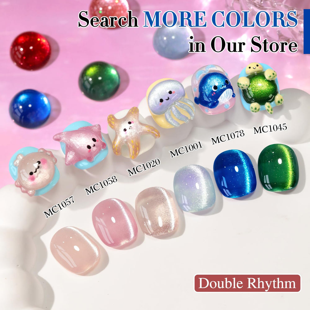 Double Rhythm brillo holográfico destaca cada capa para uñas vibrantes.