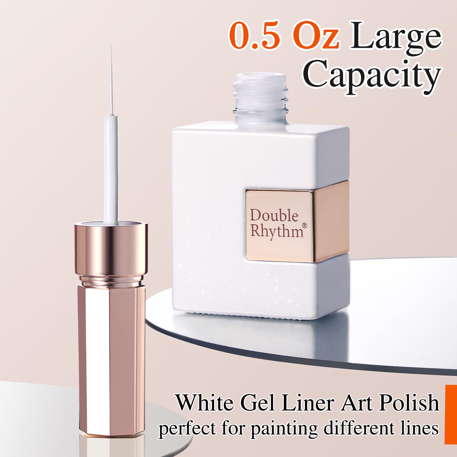 Double Rhythm bronze gel liner application close-up showing precise brush control for beginners