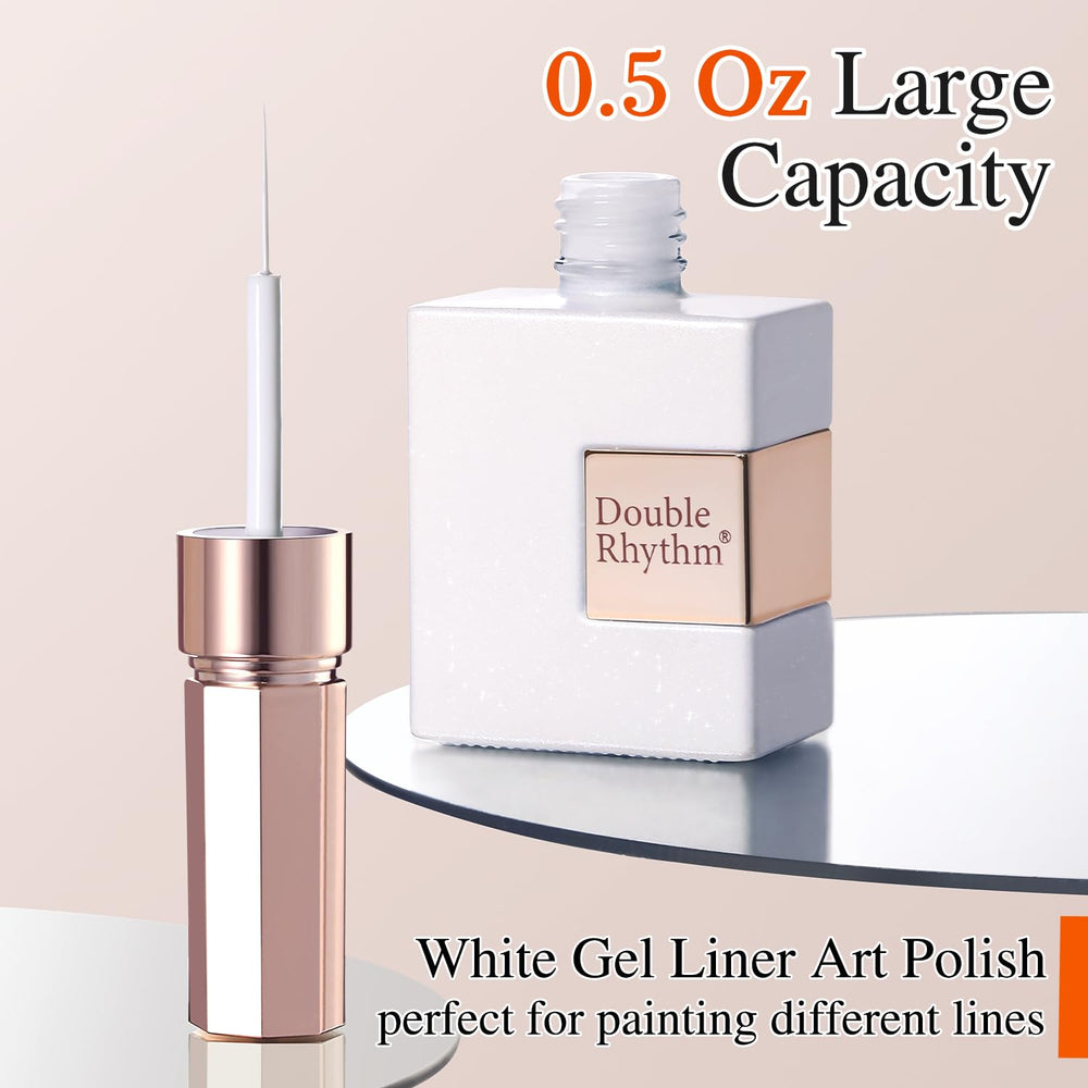 Double Rhythm bronze gel liner application close-up showing precise brush control for beginners