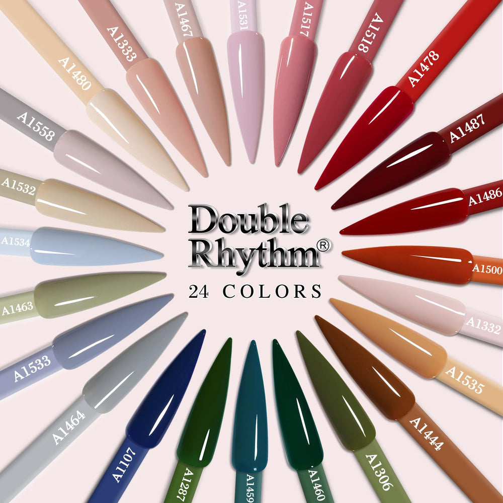 Double Rhythm building gel application closeup on nail