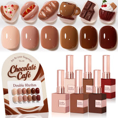 Double Rhythm burgundy cherry gel polish bottle ready for application