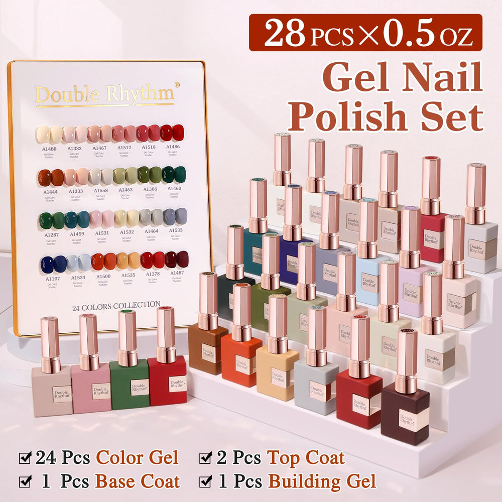 Double Rhythm Burgundy Green collection bottle closeup shows rich color
