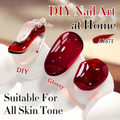 Double Rhythm burgundy jelly gel polish bottle cap open reveals rich color