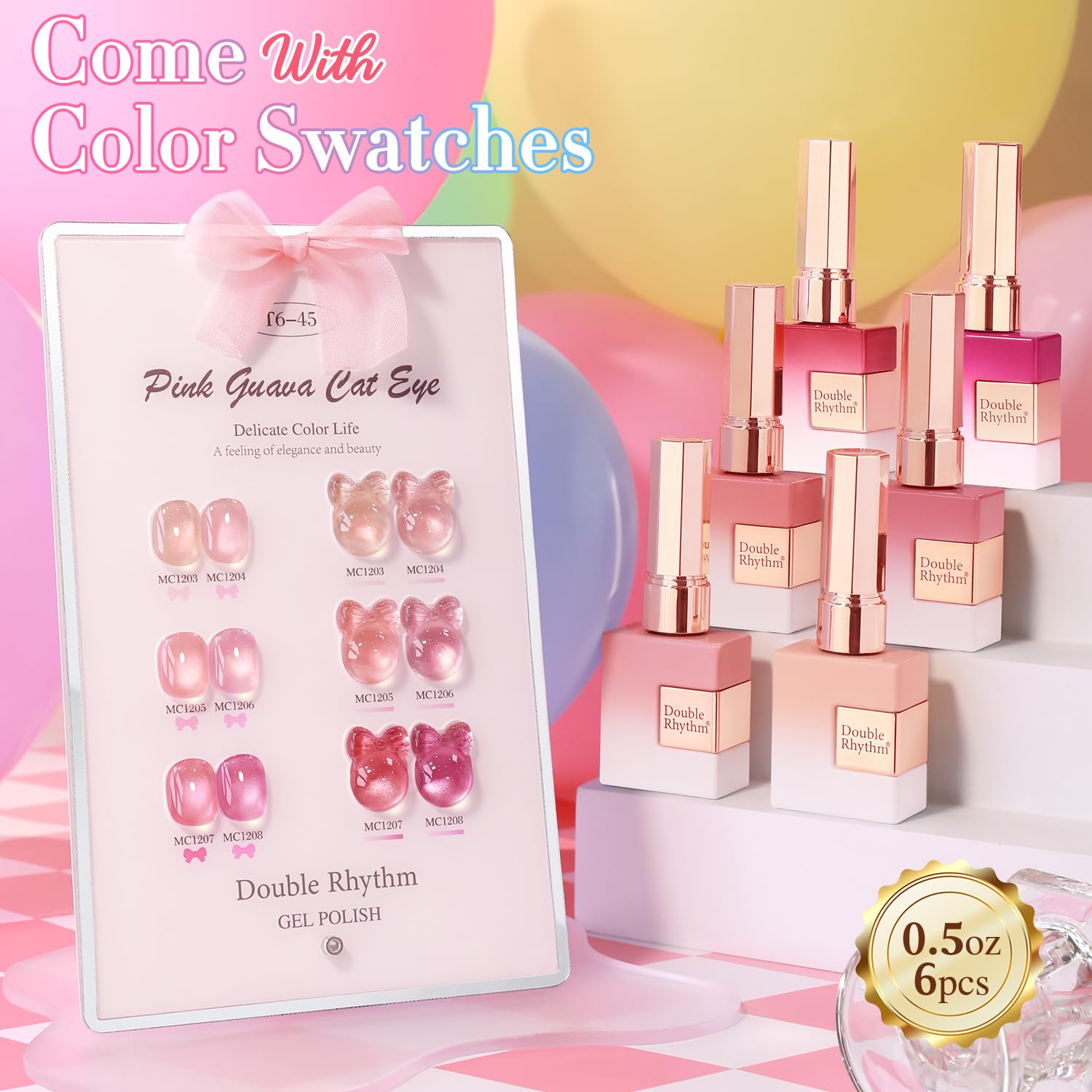 Double Rhythm magnet effect close-up reveals shifting shimmer for dramatic nail art