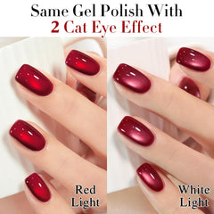 Double Rhythm Cat Eye glitter magnet creates dynamic shimmer for customizable nail art