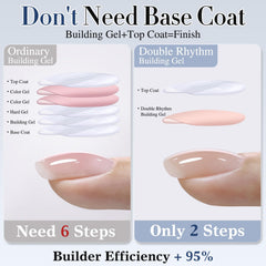 Double Rhythm Clear Gel Nail Polish 15ml thickens and shapes for durable manicures