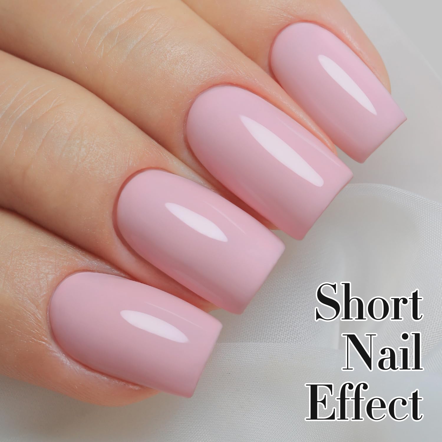 Double Rhythm color swatch reveals creamy pink shade for precise color match.