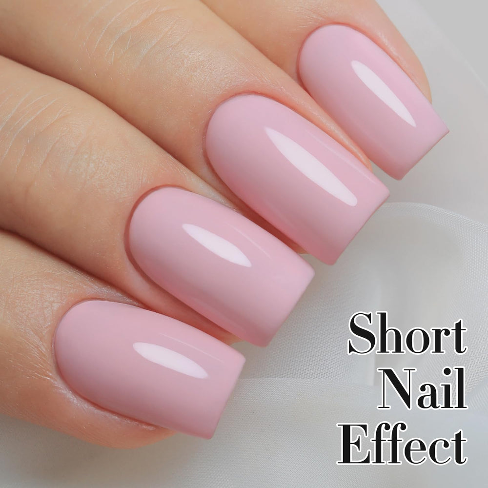Double Rhythm color swatch reveals creamy pink shade for precise color match.
