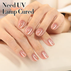 Double Rhythm coral-pink base layer for custom nail designs.