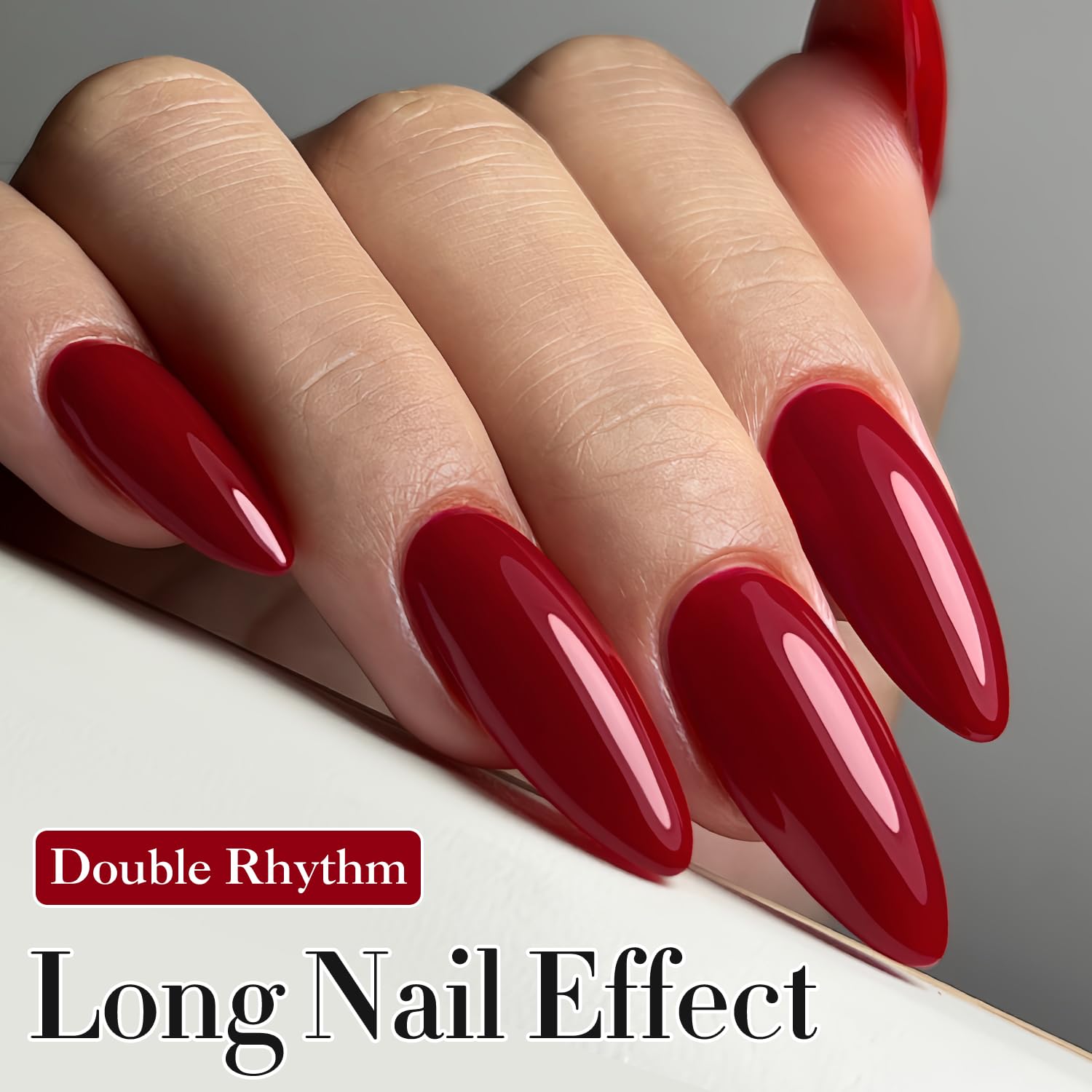 Double Rhythm Dark Red A1104 color swatches displaying sheer yet rich tone.