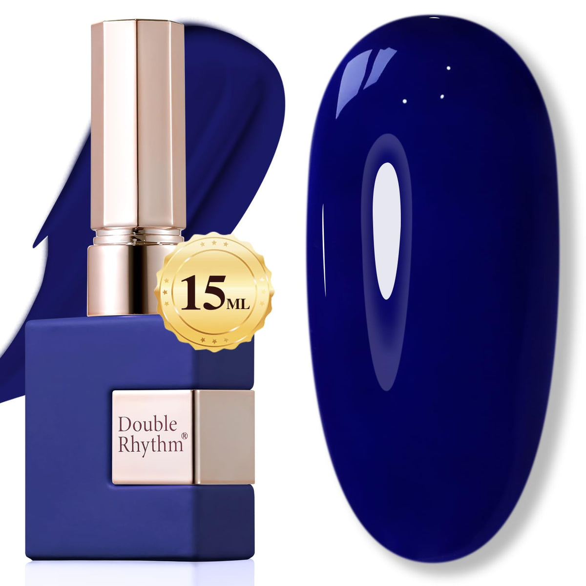 Double Rhythm deep navy 15ml bottle with rich, long-lasting color.
