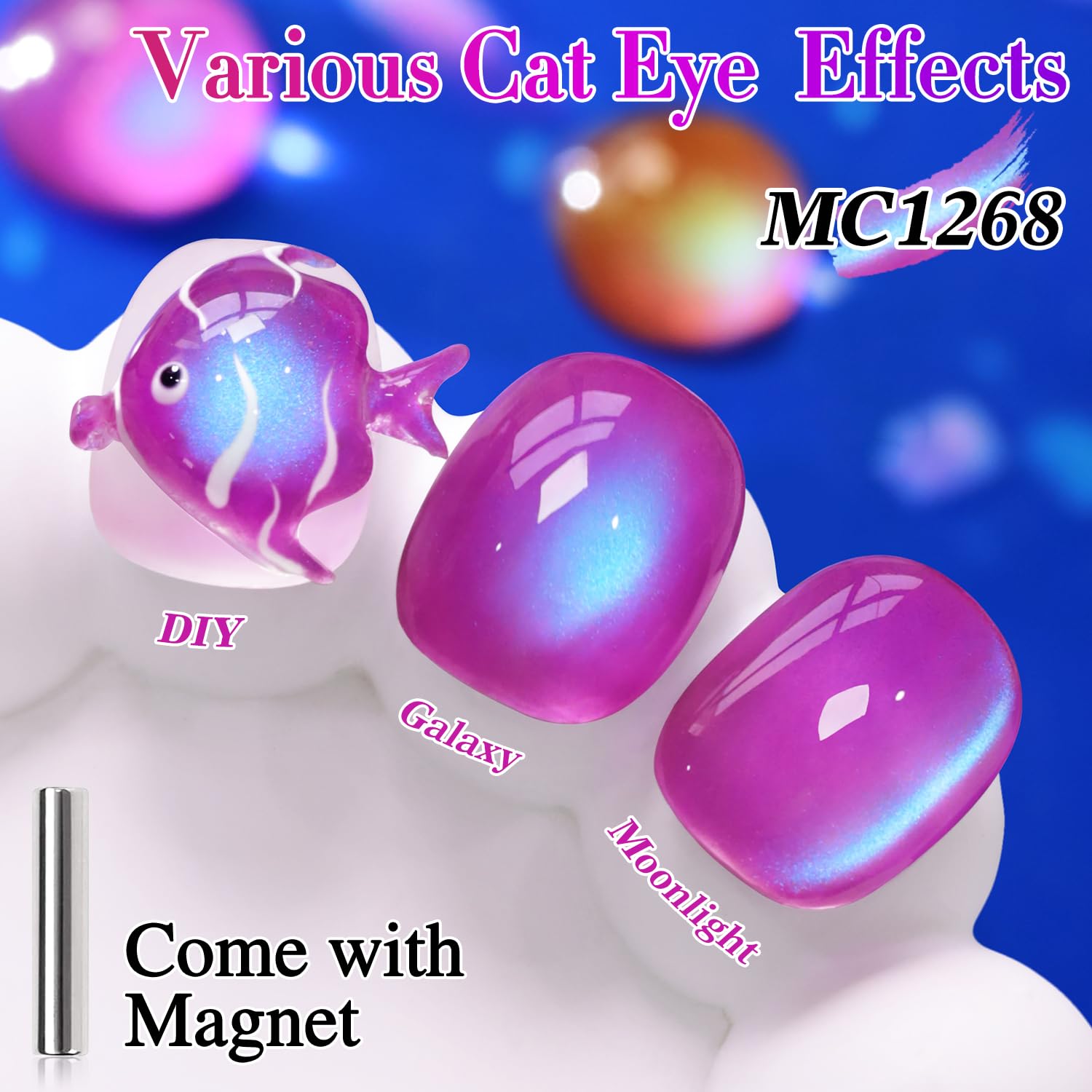Double Rhythm Gel Cat Eye con imán, líneas magnéticas elegantes