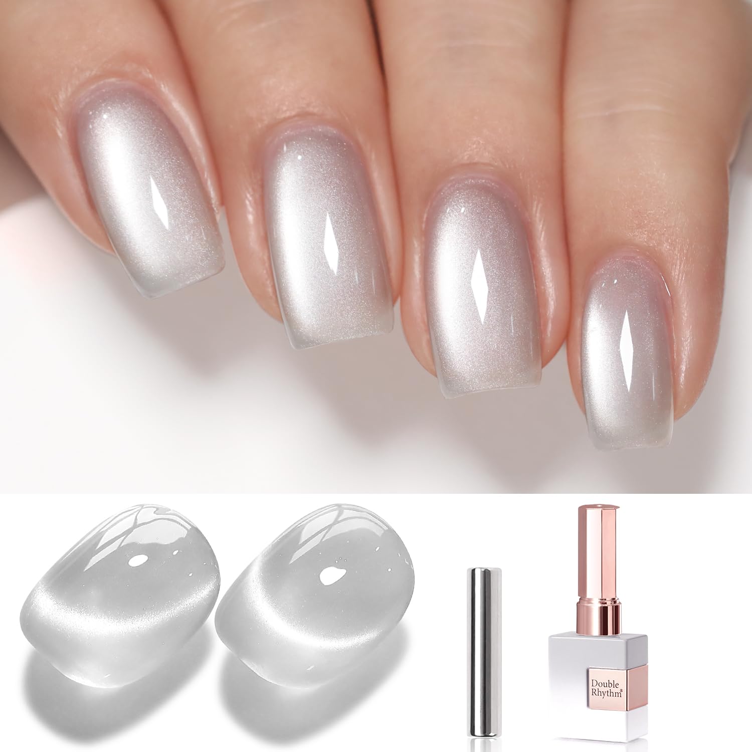 Double Rhythm esmalte gel ojo-gato color traslucido, brillo suave y acabado liso