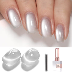 Double Rhythm esmalte gel ojo-gato color traslucido, brillo suave y acabado liso