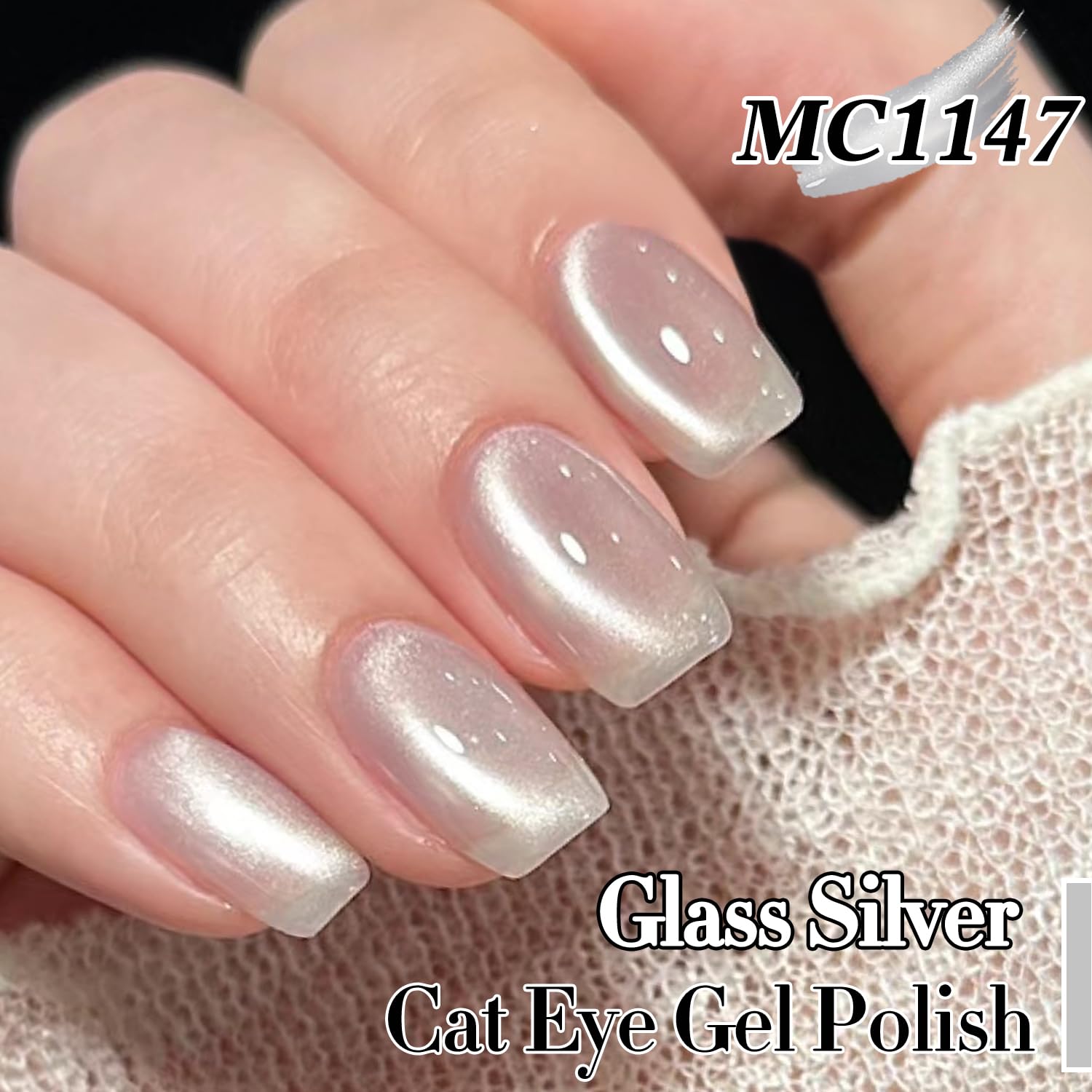 Double Rhythm esmalte gel ojo-gato imantado muestra efecto magnetico en bote