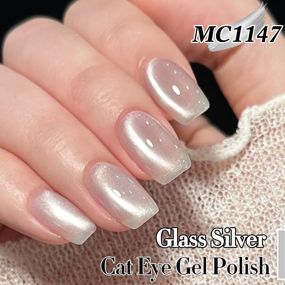 Double Rhythm esmalte gel ojo-gato imantado muestra efecto magnetico en bote