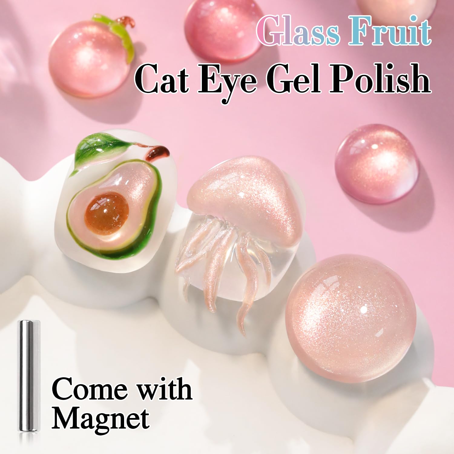 Double Rhythm gel de uñas con efecto ojo de gato, brillo iridiscente y acabado translúcido