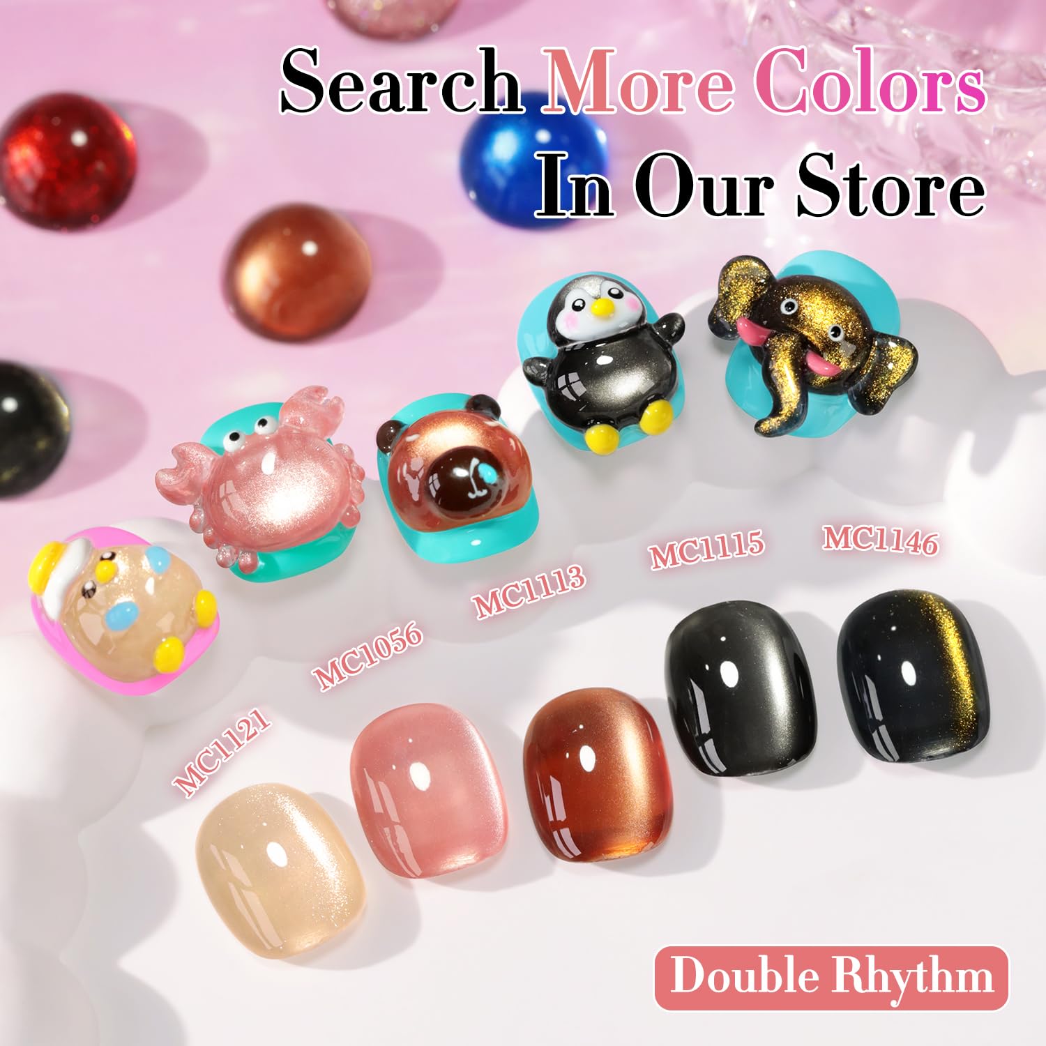 Double Rhythm esmalte gel con variedad de colores para arte en casa