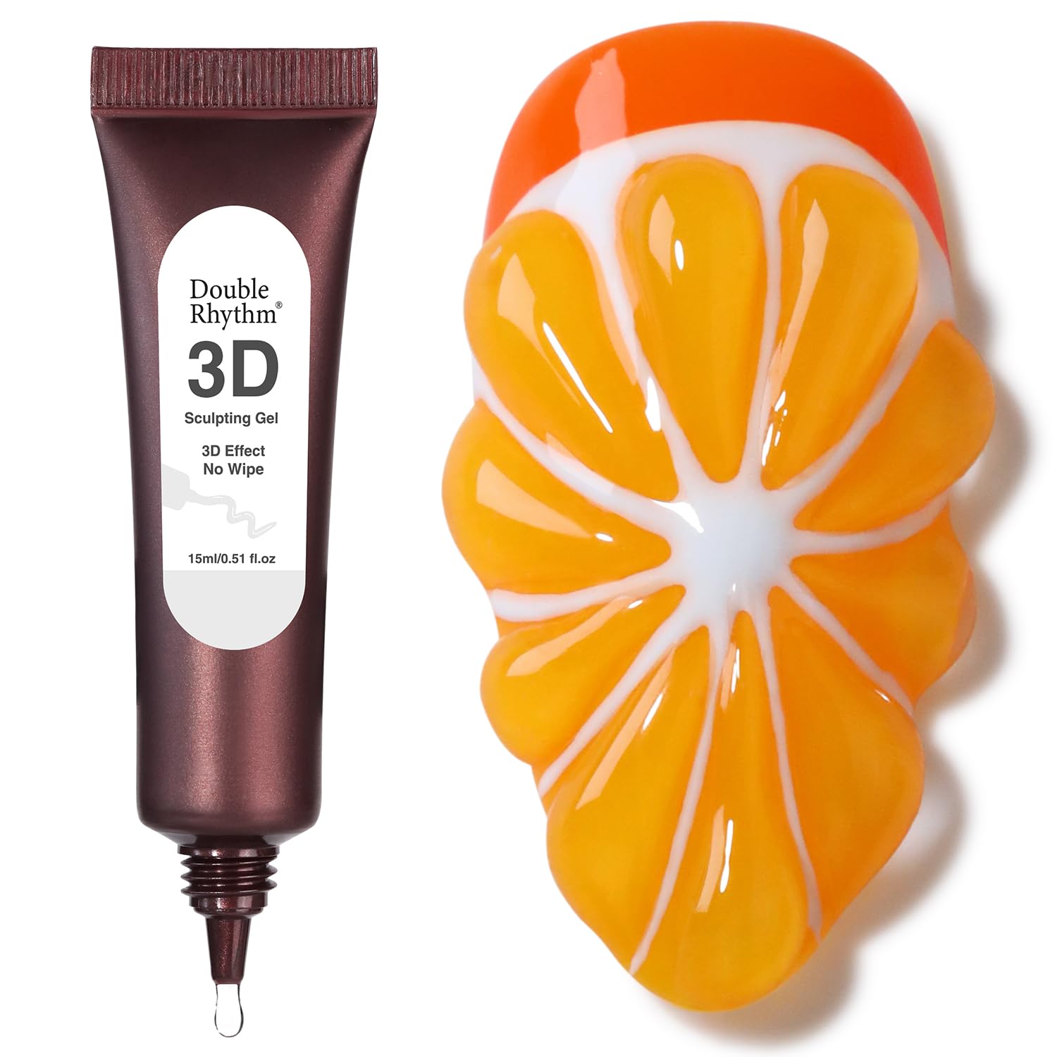 Double Rhythm gel 3D uñas, modelado transparente para crear formas en casa.