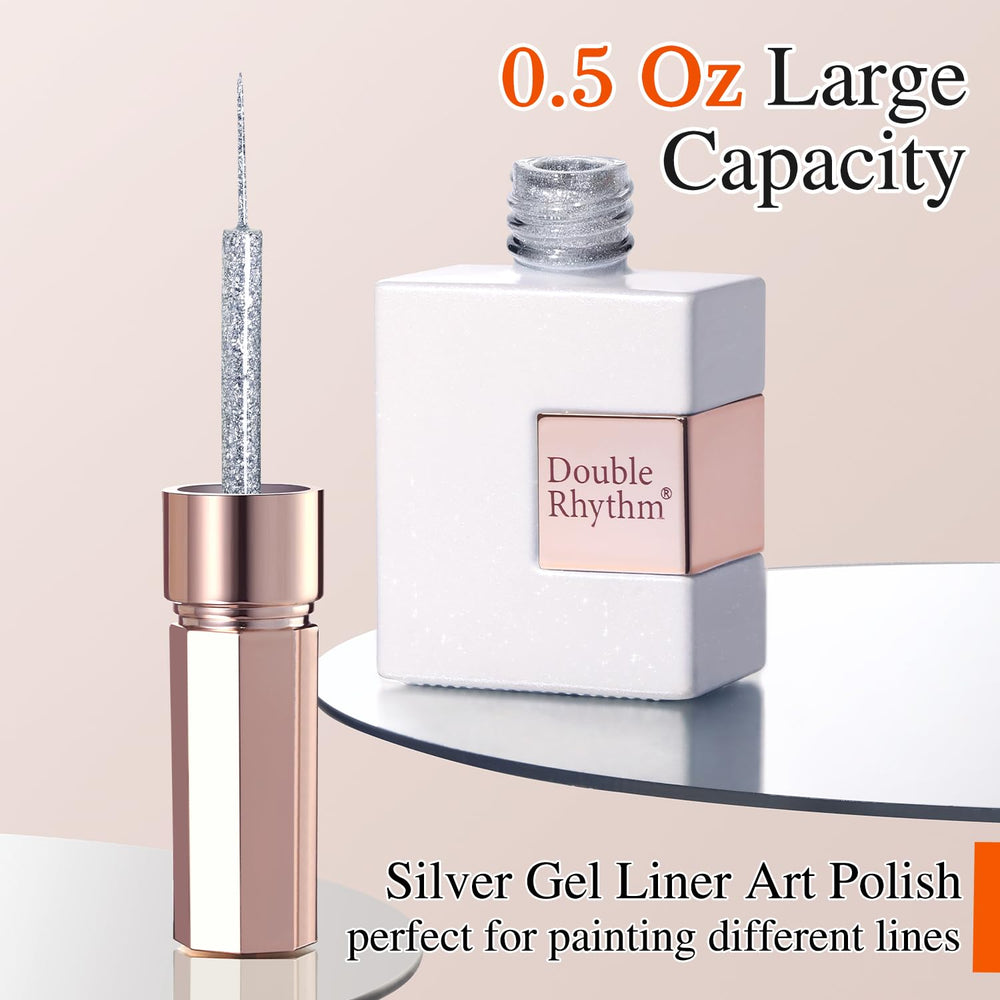 Gel arte uñas bronce efecto 3D de Double Rhythm.