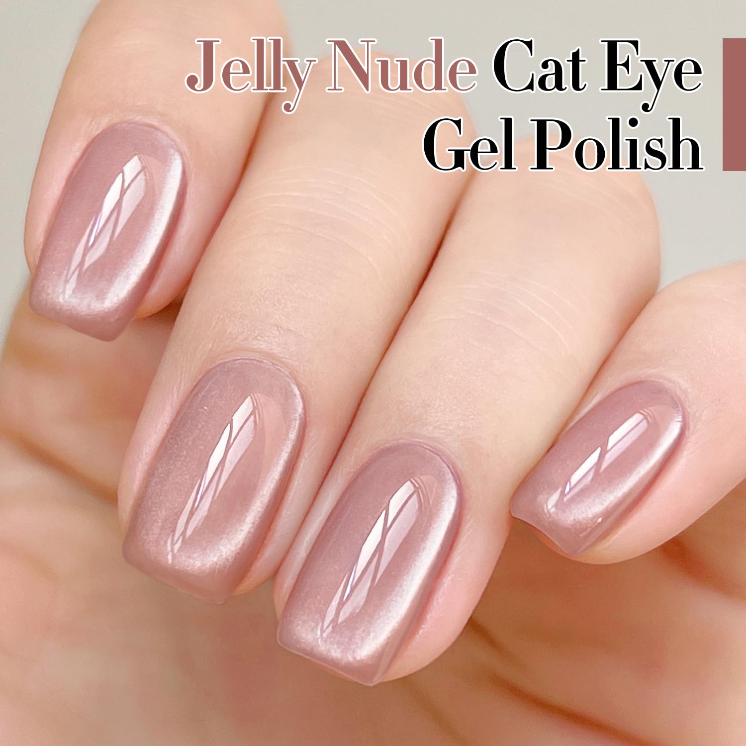 Gel ojo-gato de Double Rhythm, acabado suave y liso para manicuras duraderas.