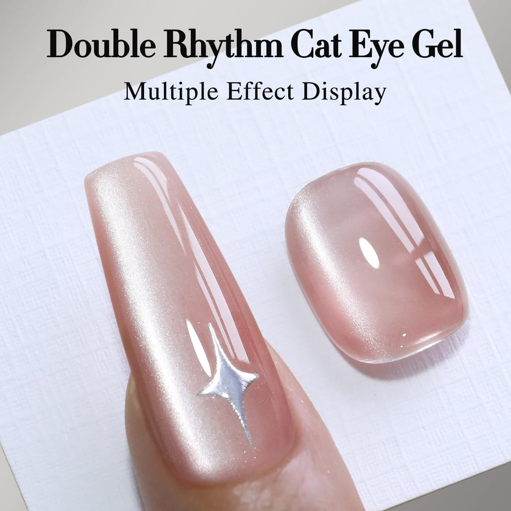 Gel ojo-gato de Double Rhythm, fácil de aplicar, ideal para principiantes y bricolaje.