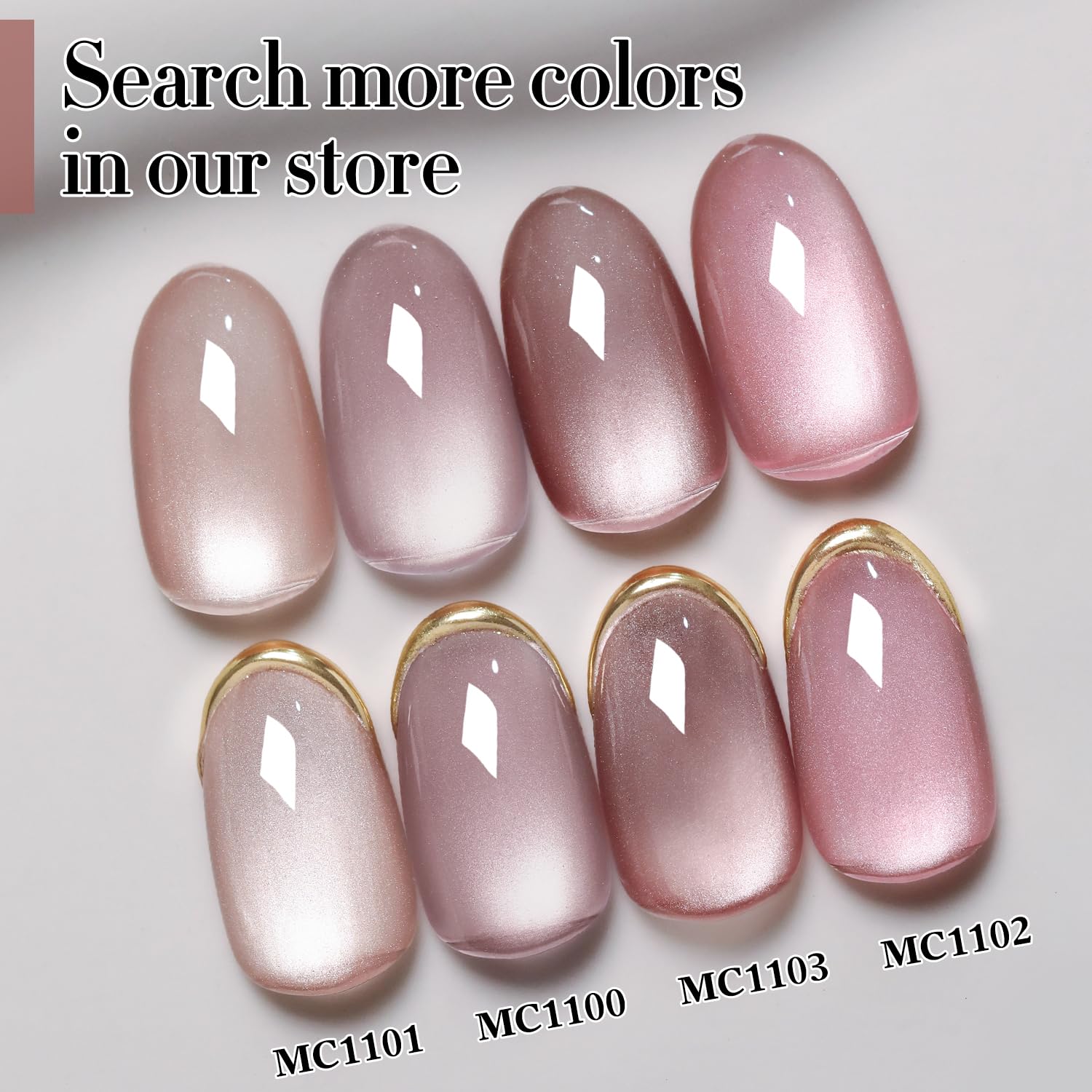 Gel ojo-gato de Double Rhythm con efecto imantado, crea líneas brillantes en uñas.
