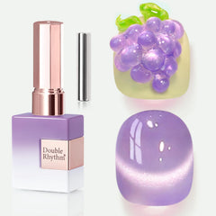 Double Rhythm gel ojo de gato lavanda con imán para uñas brillantes