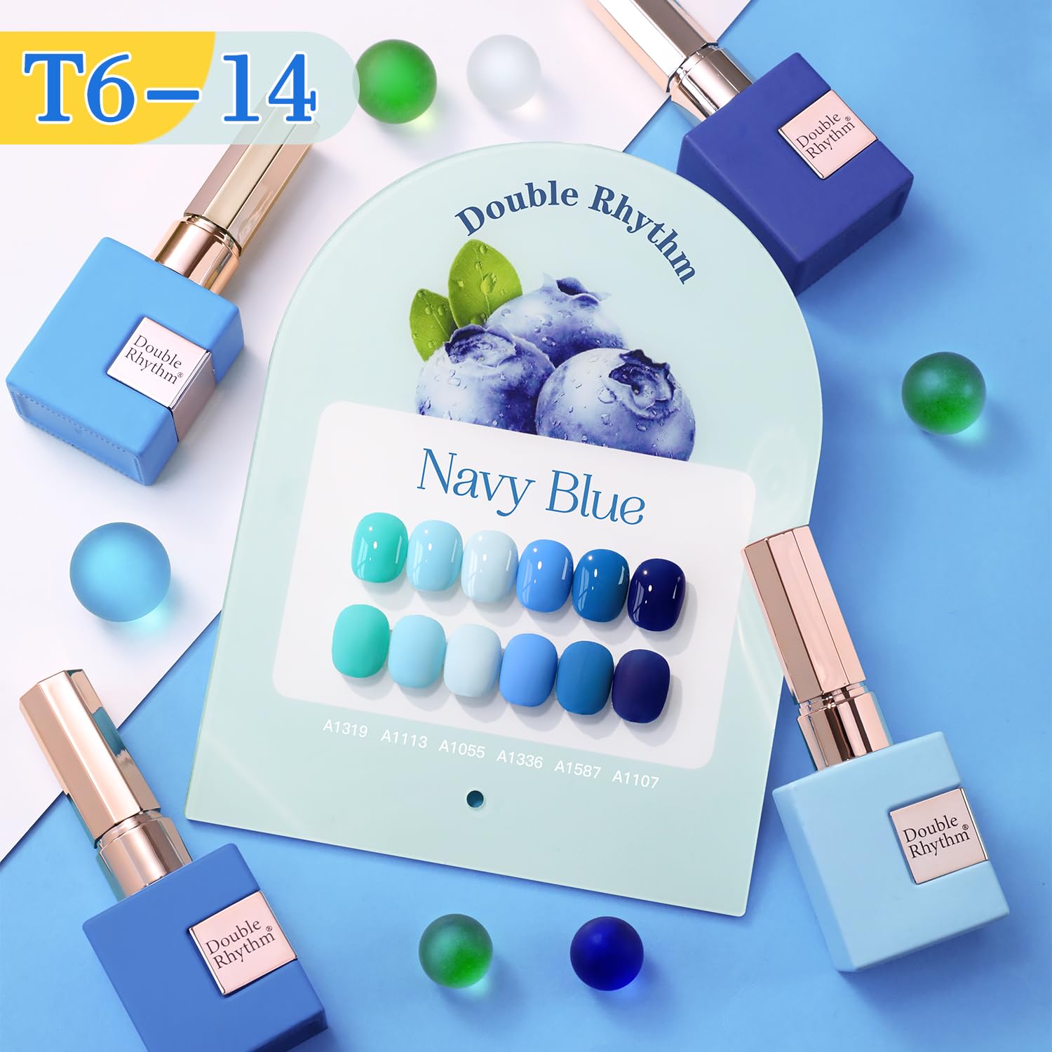 Double Rhythm gel polish teal bottle close-up eye-catching color