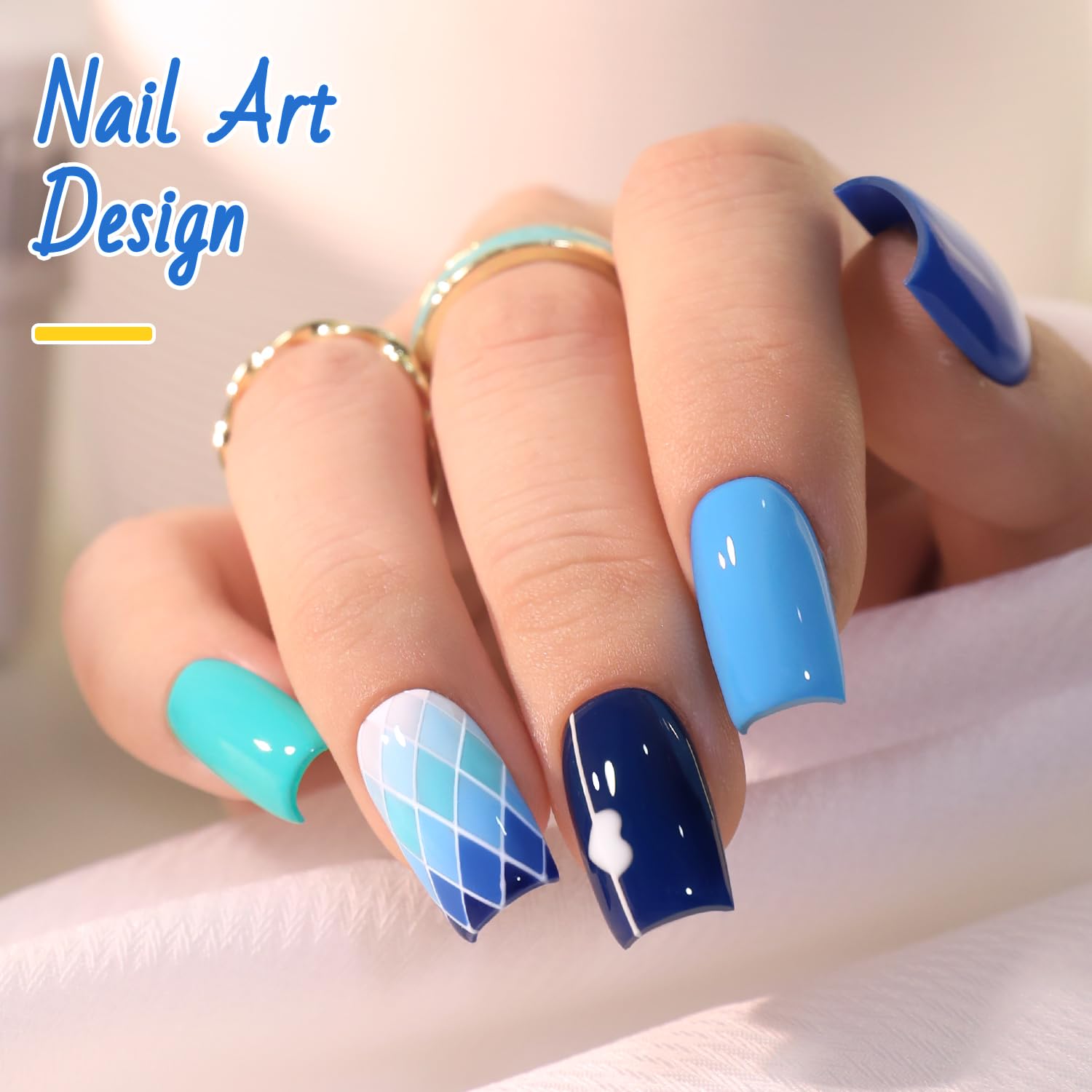 Double Rhythm gel polish teal bottle side view glossy finish