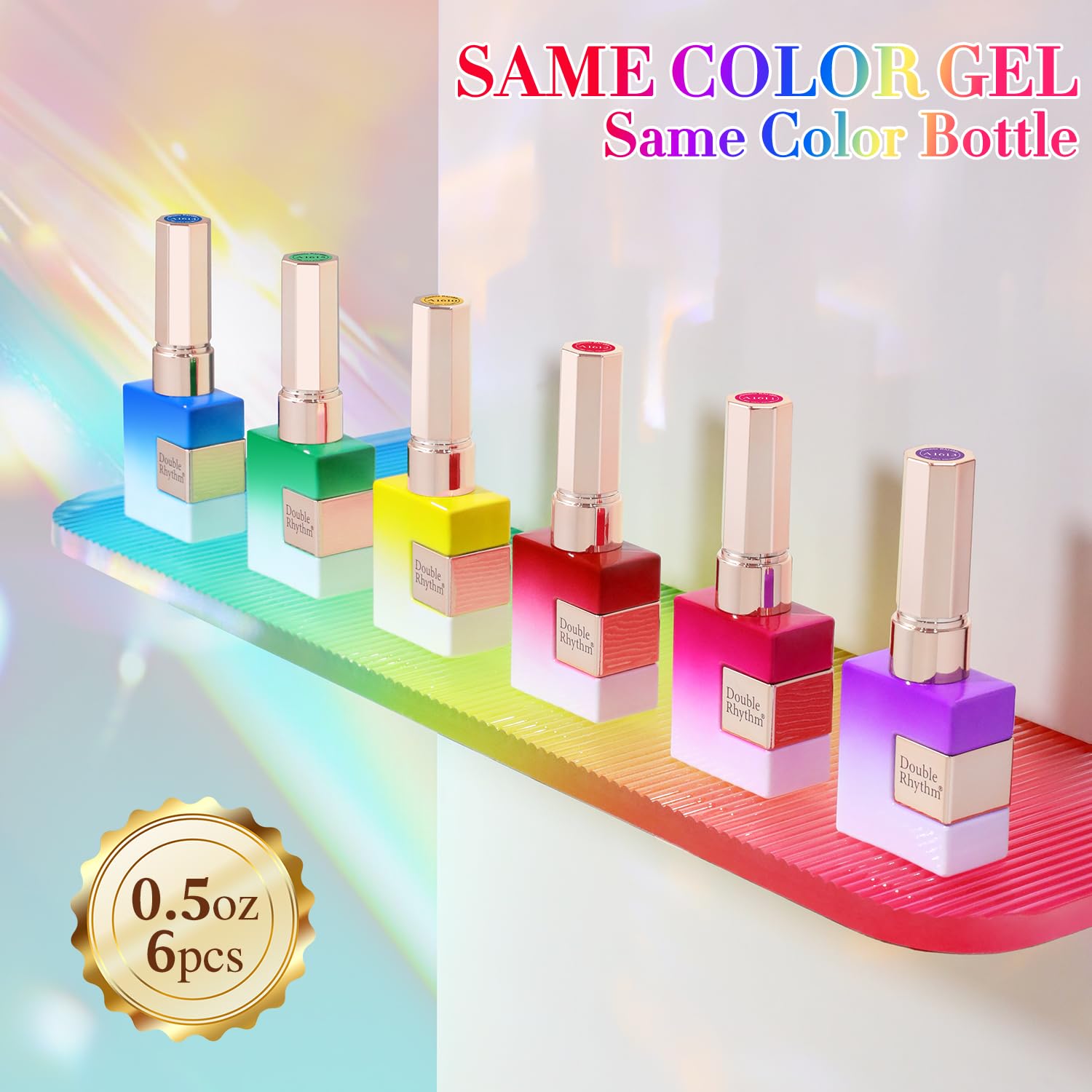 Double Rhythm 6 piece set in box convenient for at home manicures