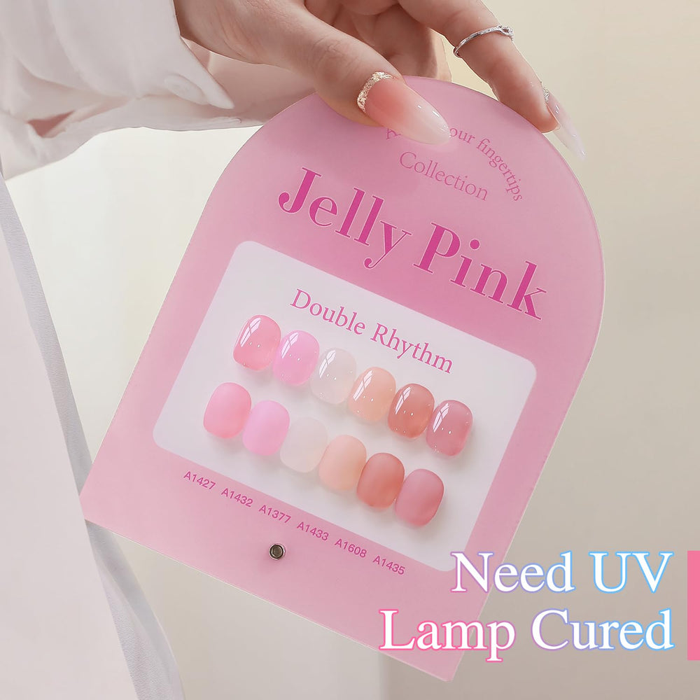 Double Rhythm gel polish set display showing the complete at-home kit