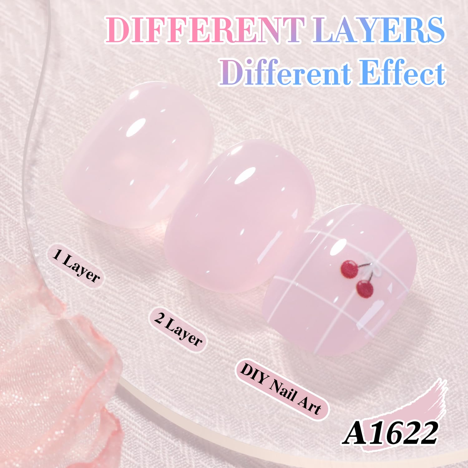 Double Rhythm gel polish swatch pastel illustrates sheer milky tone ideal for minimal nails