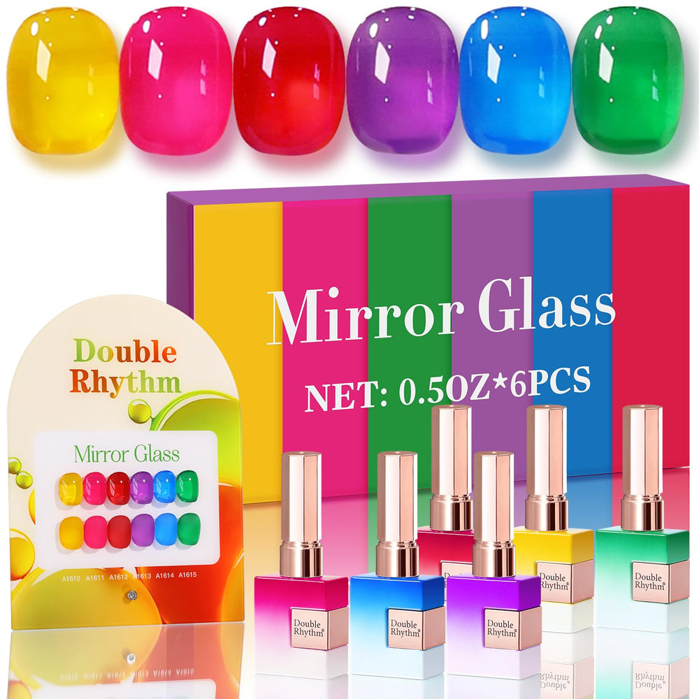 Double Rhythm yellow gel polish bottle bright color for chic at home nails