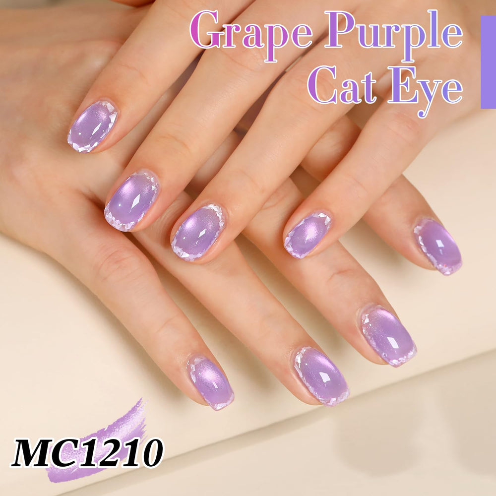 Double Rhythm gel translúcido lavanda con efecto ojo de gato