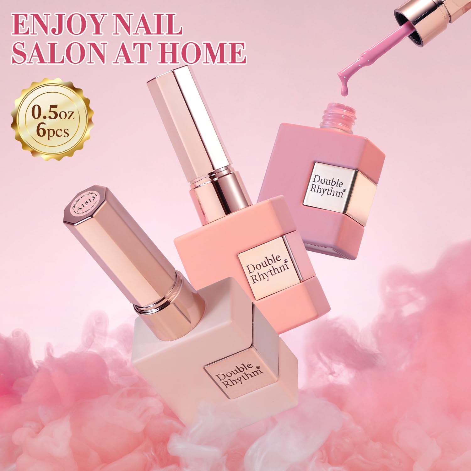 Double Rhythm gift-ready packaging for nail art lovers.