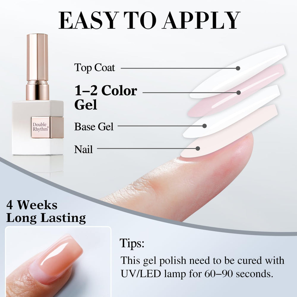 Gift-ready packaging of Double Rhythm translucent gel polish
