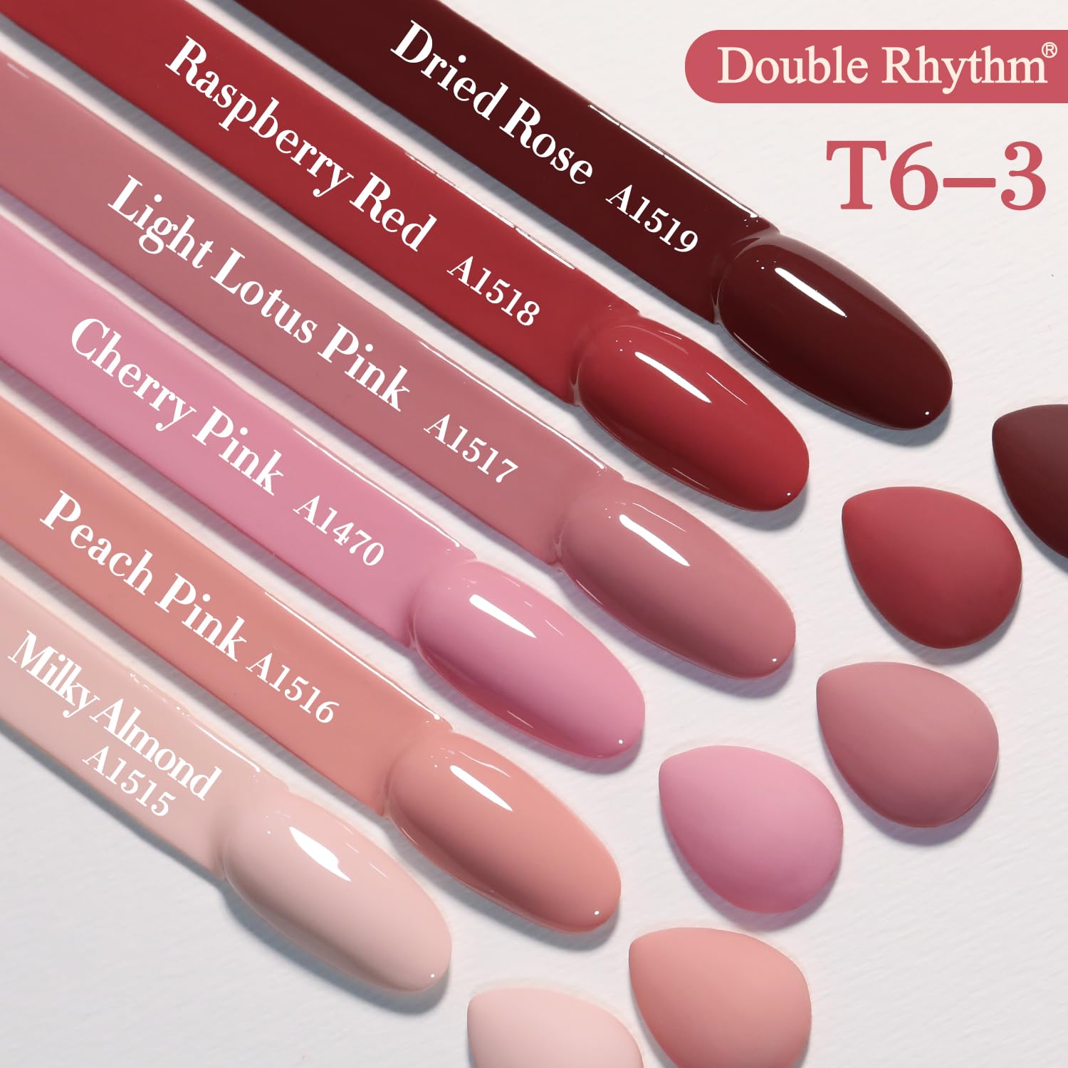 Double Rhythm glitter gel polish bottle for shimmering nail art.