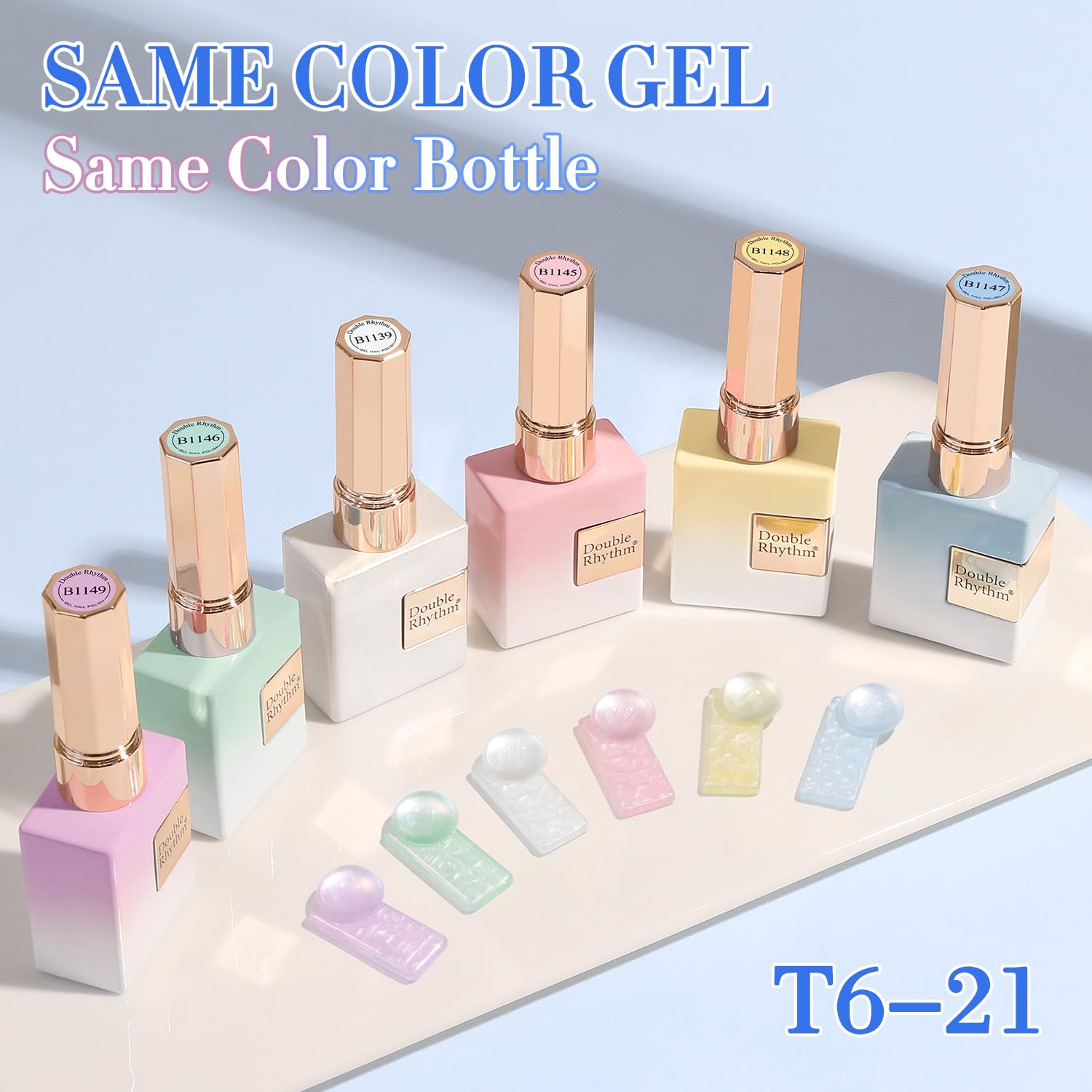 Double Rhythm Green gel polish bottle in 15ml for vibrant nails.