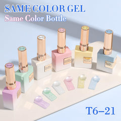 Double Rhythm Green gel polish bottle in 15ml for vibrant nails.