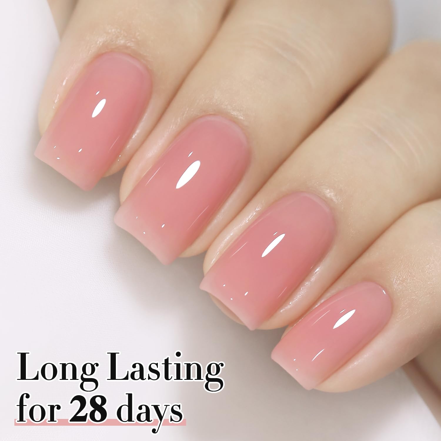 Double Rhythm high-gloss finish on nails.