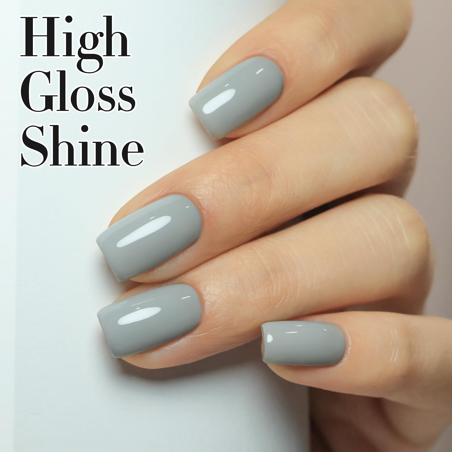 Double Rhythm high gloss finish on nails after curing