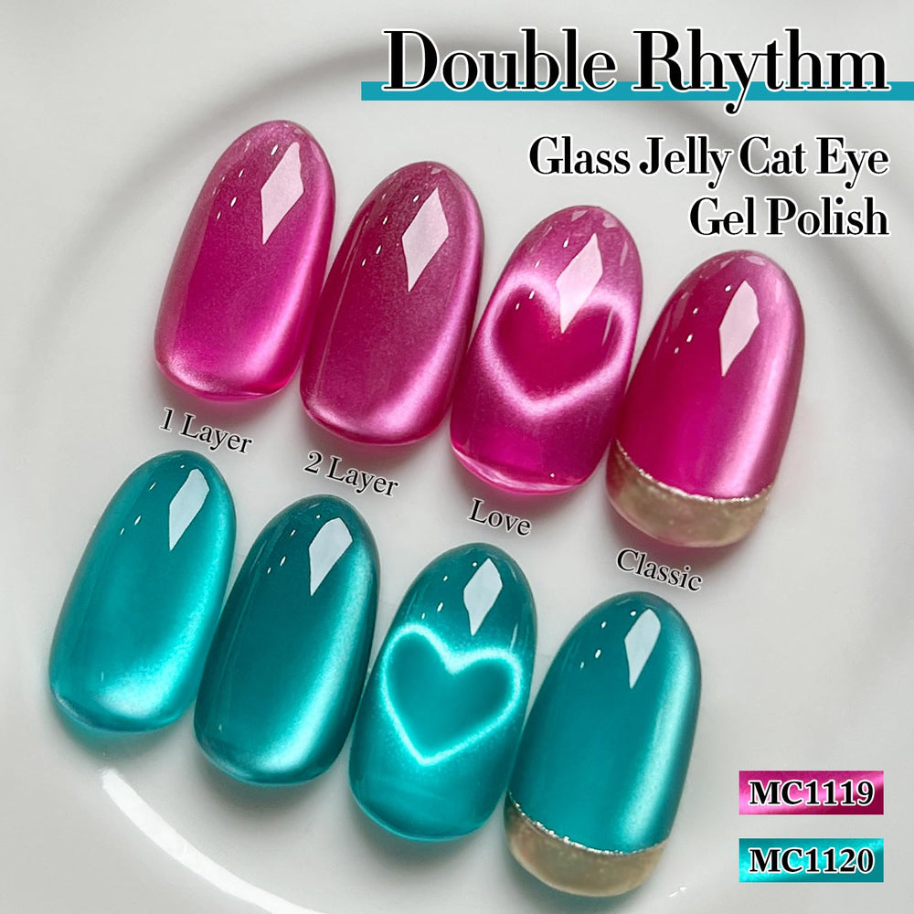 Double Rhythm high pigmentation gel for rich color and smooth finish
