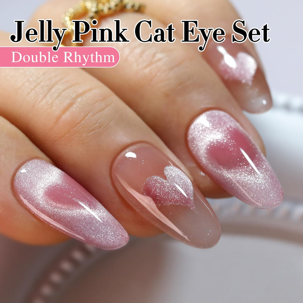 Double Rhythm imán Cat Eye muestra estilo único y efectos cambiantes en uñas