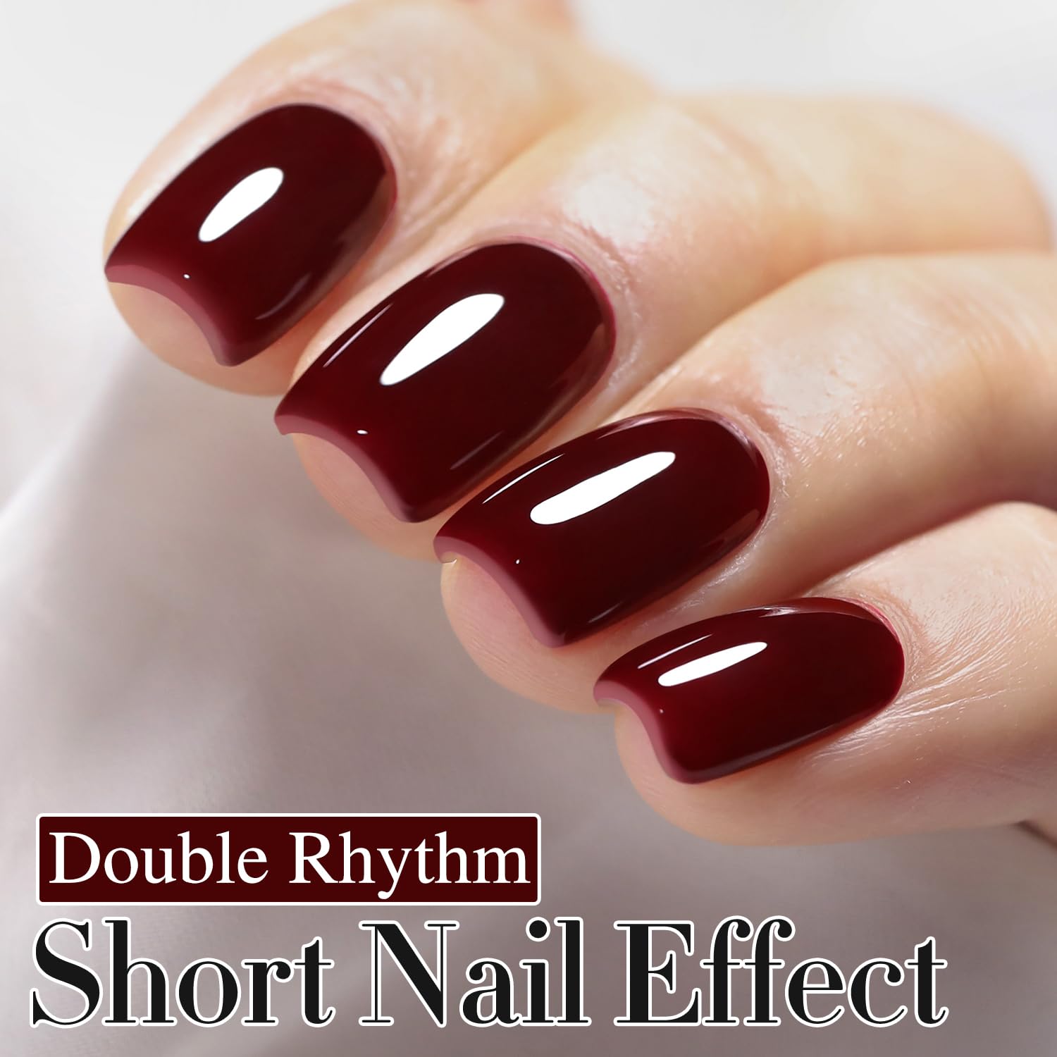 Double Rhythm jelly milky texture creates layered color depth on nails