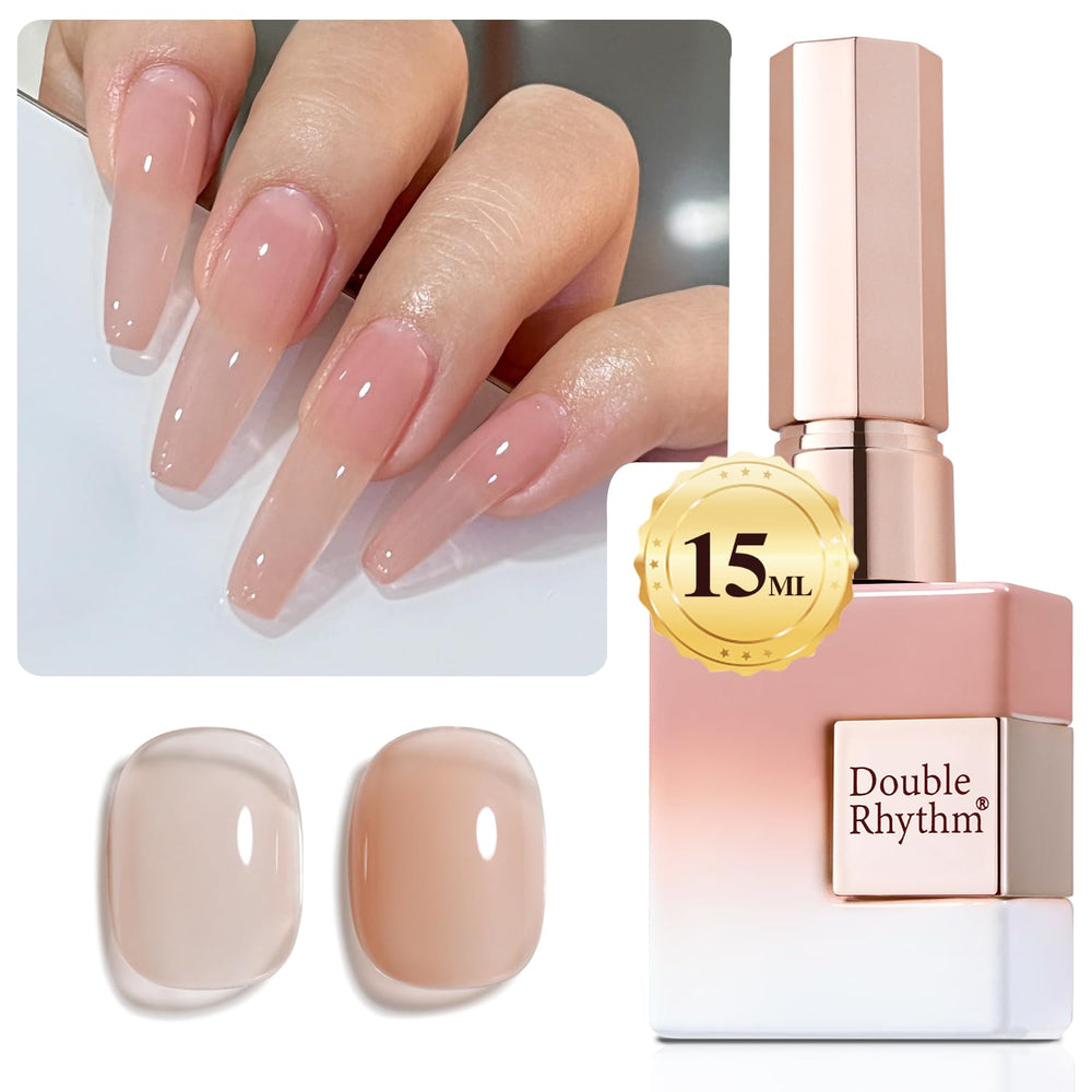 Double Rhythm Jelly Nude A1368 bottle front view for soft, sheer gel finish