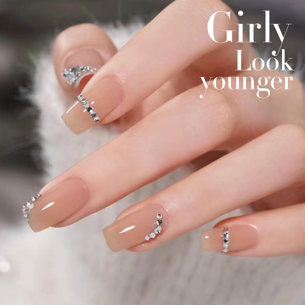 Double Rhythm Jelly Nude A1368 gel swatch showing translucent nude glow