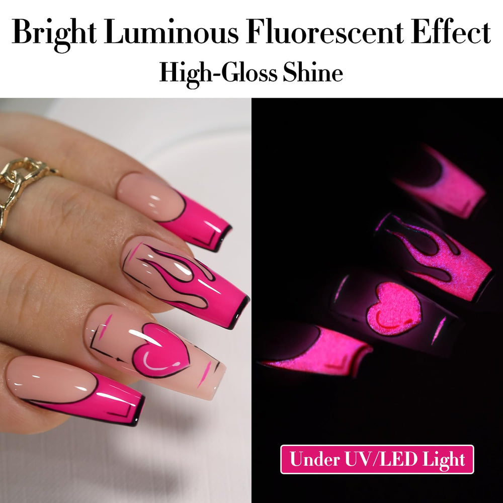 LED UV lamp curing the gel in seconds.
